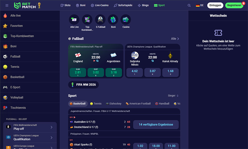 Betmatch sportwetten