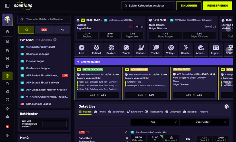 Sportuna sportwetten