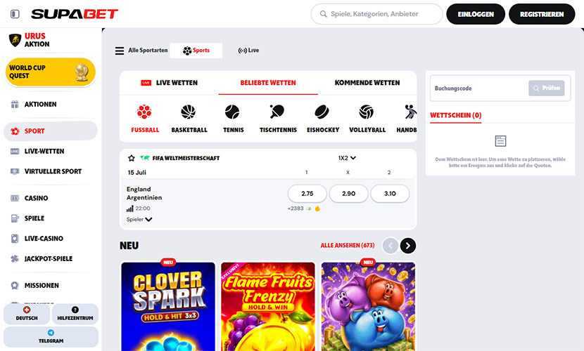 Supabet sportwetten
